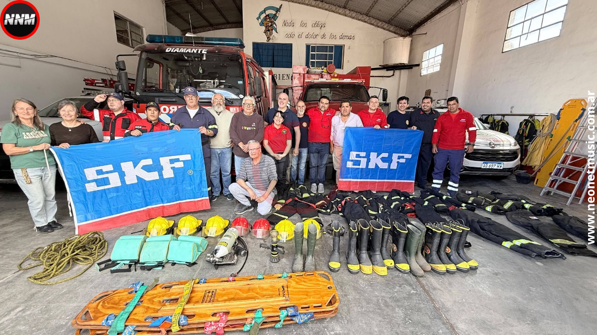 Bomberos de Diamante recibieron equipamiento de SKF Argentina