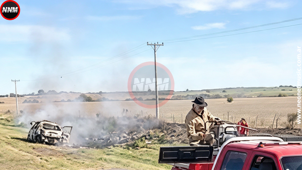 Costa Grande: un auto se incendió sobre la Ruta 11