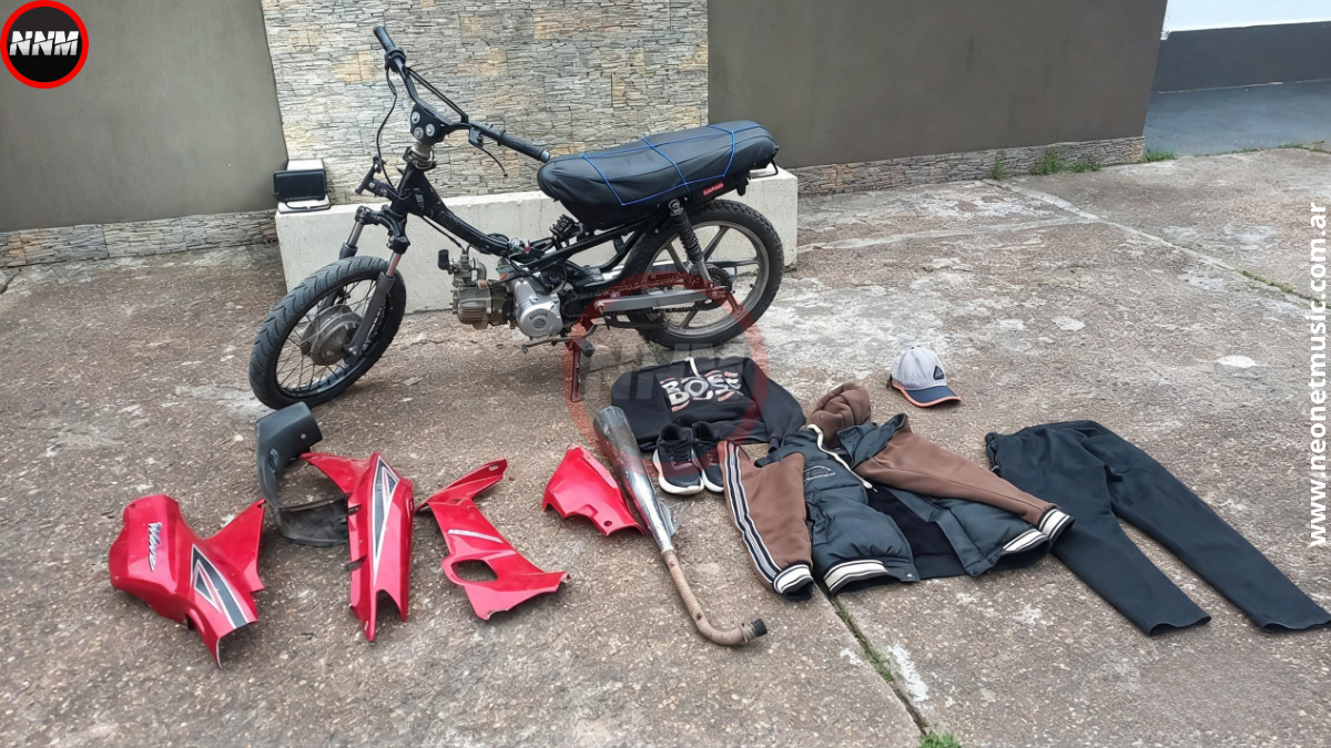 Allanamientos en Colón: recuperan motor de moto robada