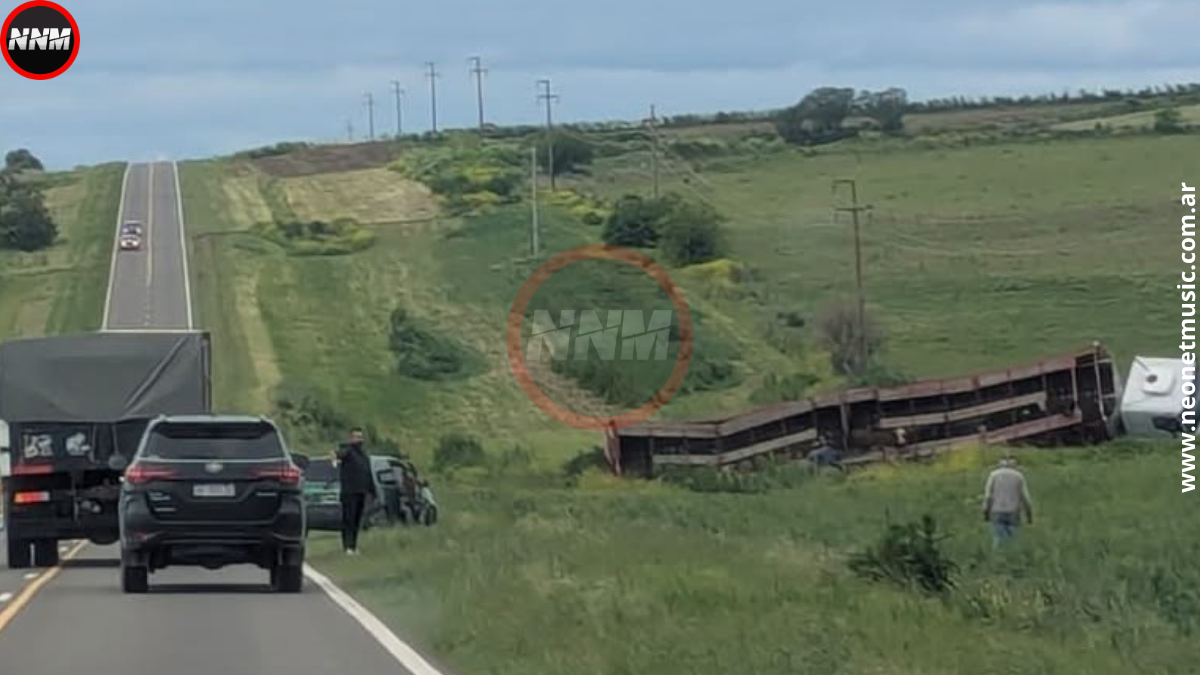 Camión con ganado despista en Ruta 131 cerca de Diamante