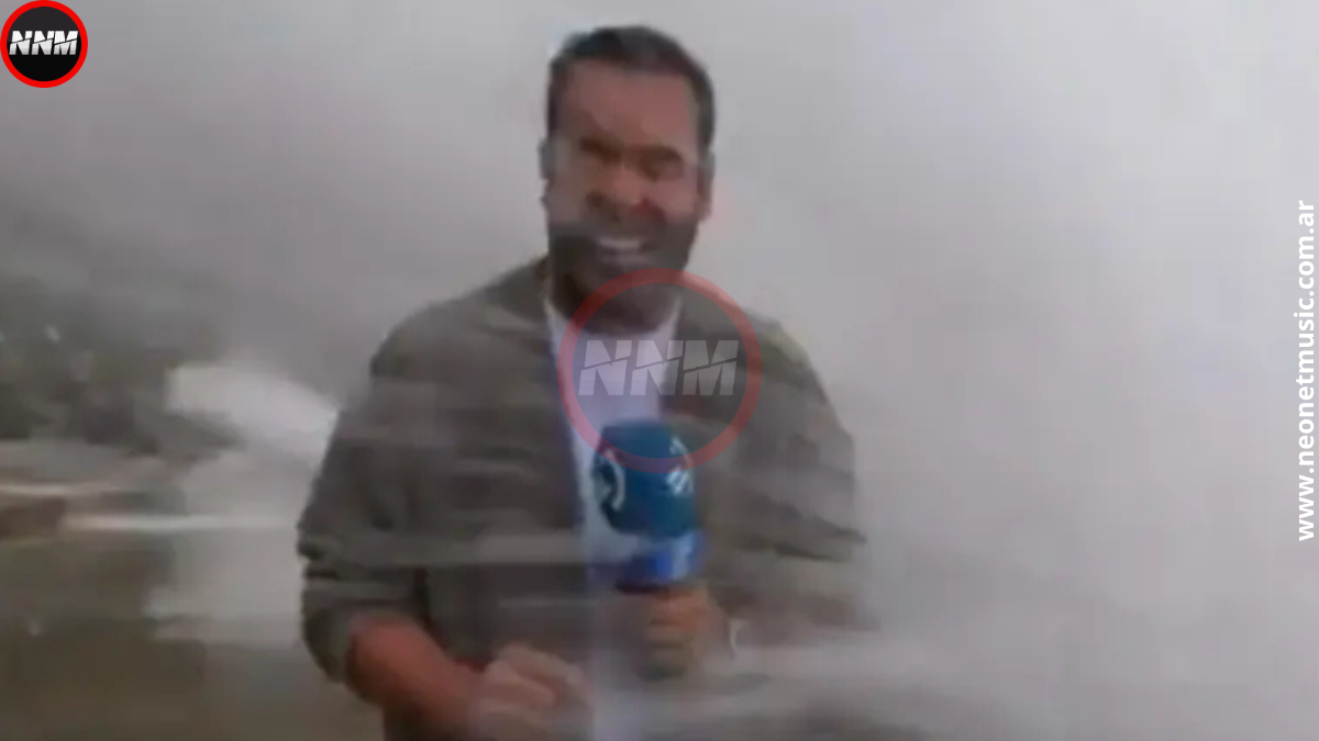 Ola gigante arrastra a periodista en vivo en España